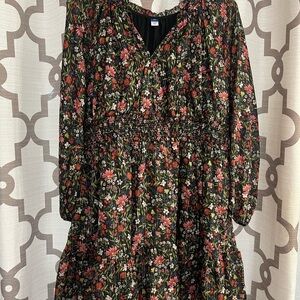 Old Navy Black Floral Dress